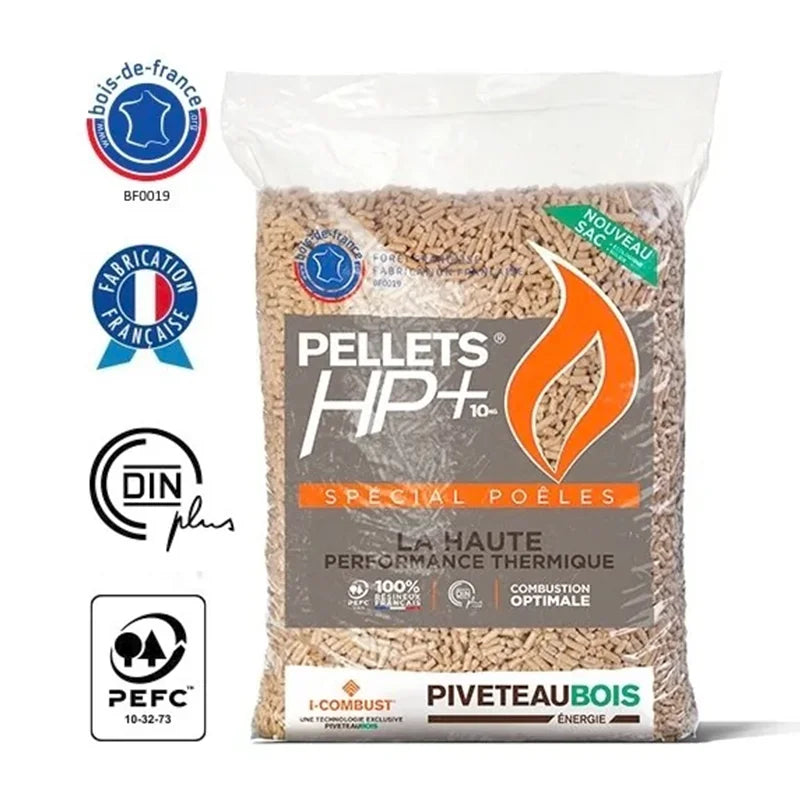 Französische Piveteau HP+ Holzpellets – Palette 1080 kg (72 Säcke)